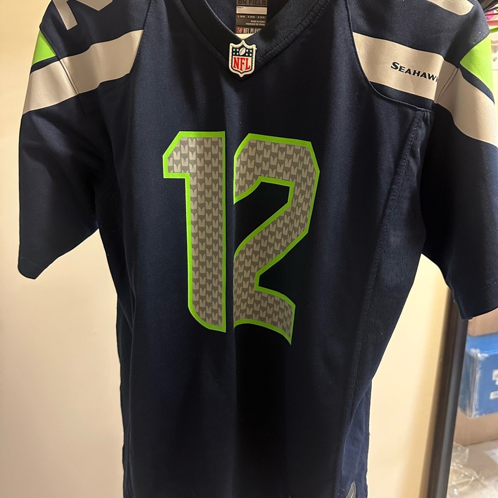 NFL Seattle Seahawks Blue and Green Jersey